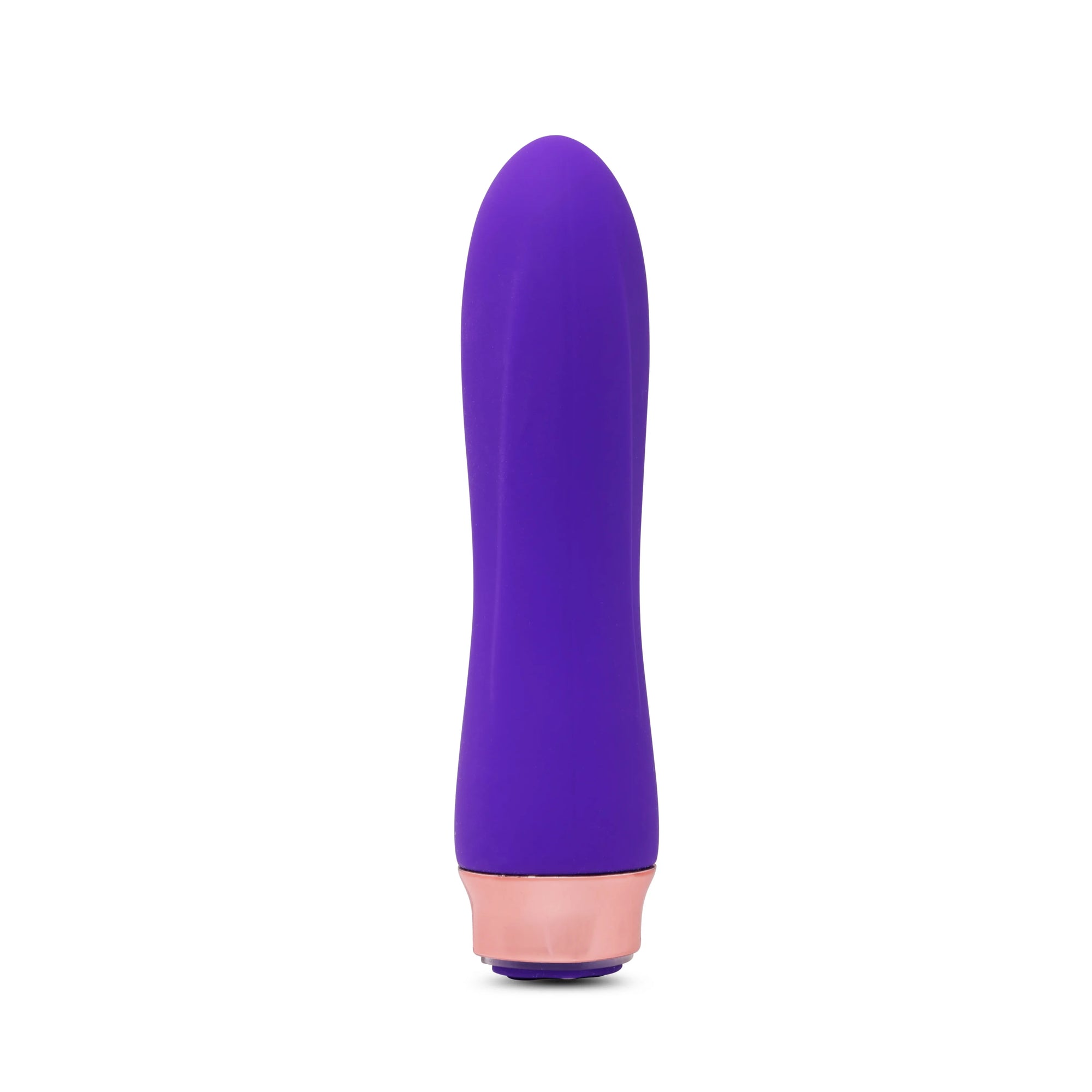 Purple and rose gold envy bullet on a white background