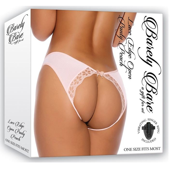 Lace Edge Open Panty by Barely Bare