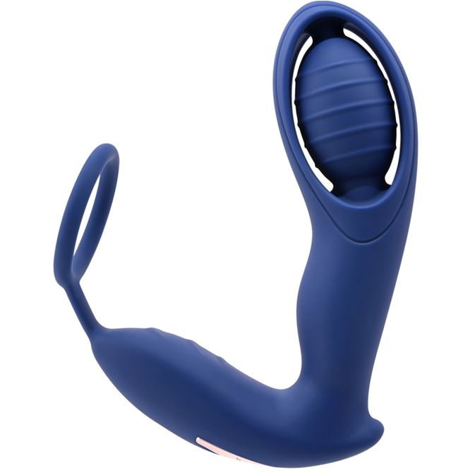 Extra Mile Vibrating Cock Ring & Anal Plug by Zero Tolerance