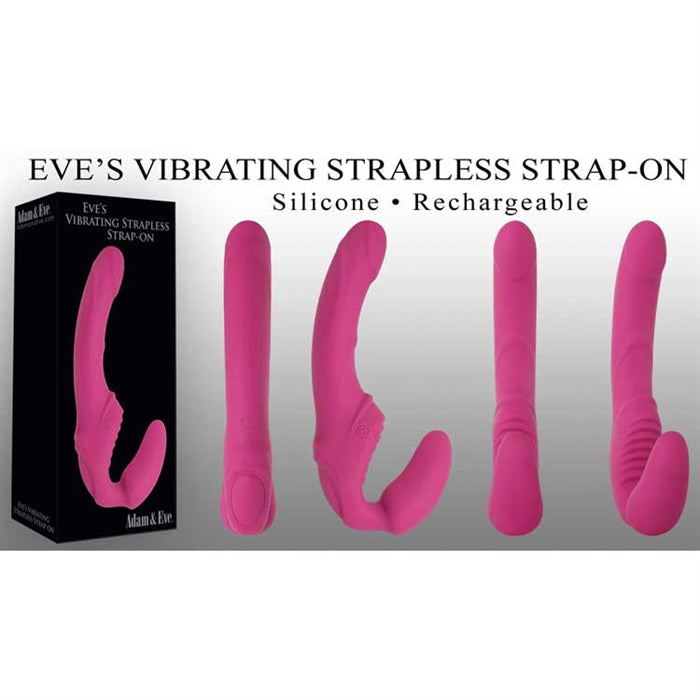 pink 8.75" silicone strapless strap on