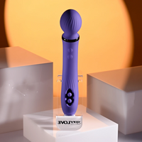 purple wand on stand, on orange background