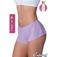 lilac boyshorts, front view