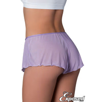 lilac boyshorts, back view
