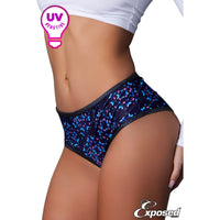 navy panty with colorful butterflies