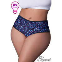 navy panty with colorful butterflies