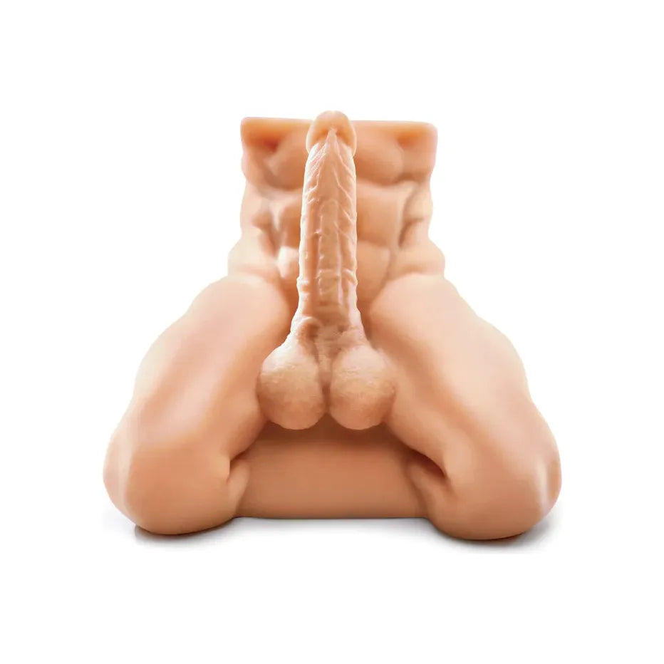 male torso kneeling with penis