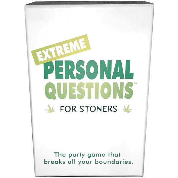 white box with name extreme personal questions for stoners