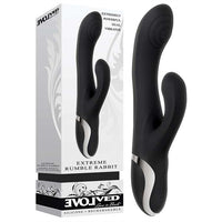 black vibrator with clit stim & white box