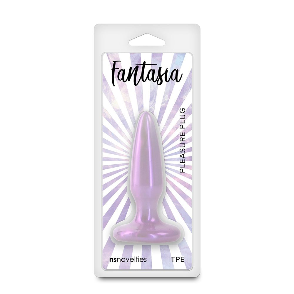 Fantasia pleasure anal plug with packaging on a white background