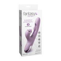 Fantasy For Her G-Spot Bliss & Mild-Slowing Blended Orgasms in its original retail packaging, featuring a lavender-colored silicone device on a white box.