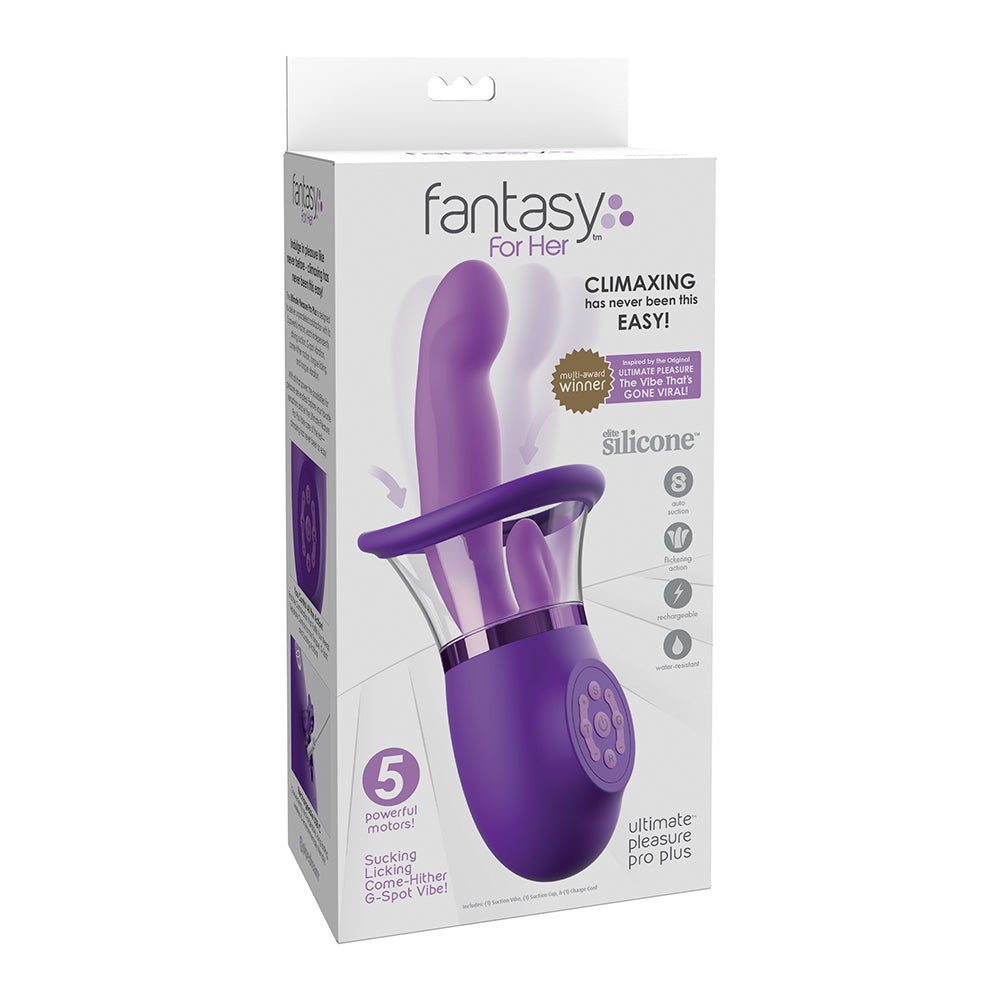finger curved vibrator with clitoral licking stimulation, with suction vibrator, on box packaging