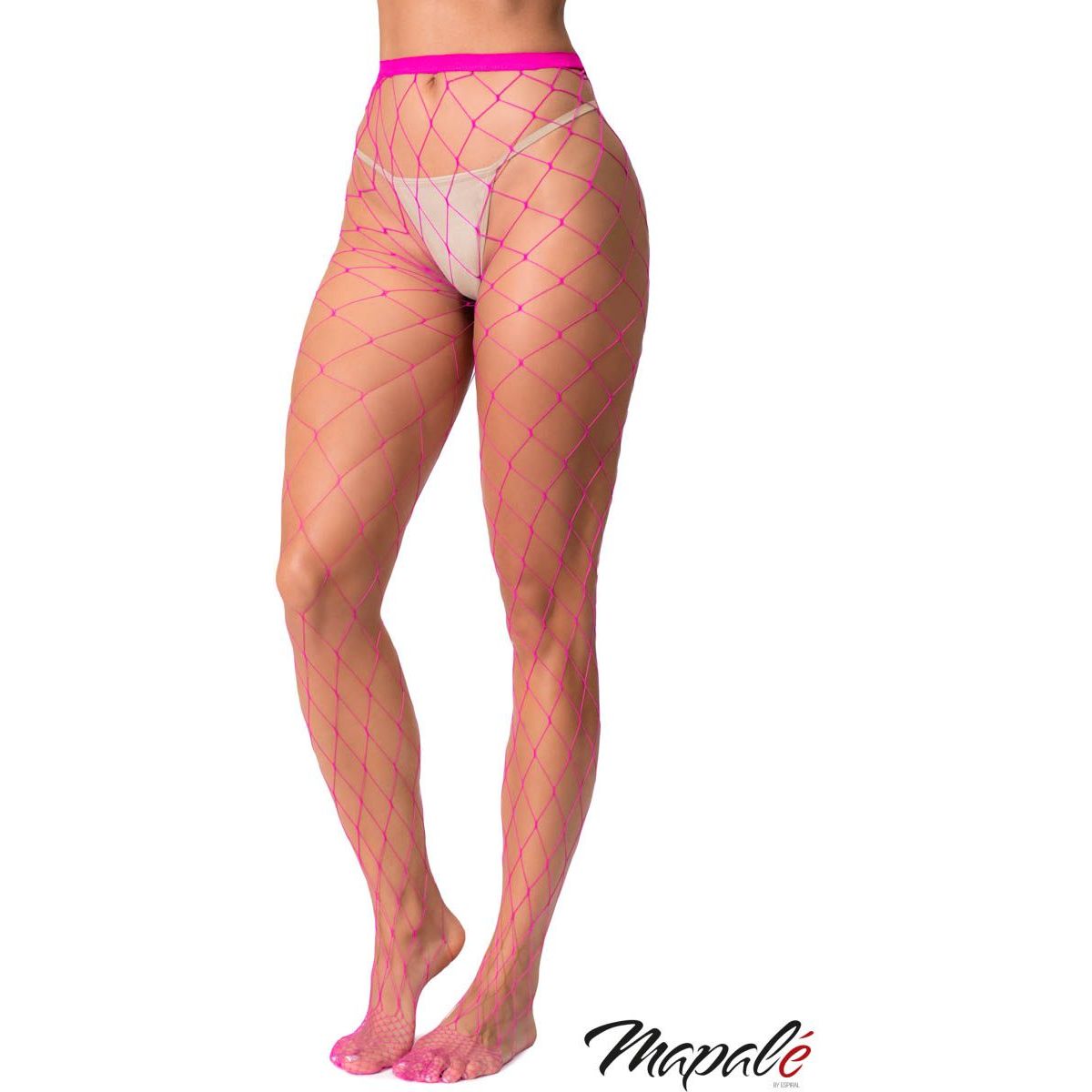 fence net nylons in pink