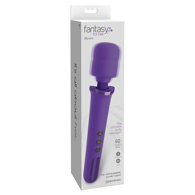 ffh her rechargeable power wand by pipedreams source adult toys
