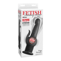 thrusting vibrator with clitoral stimulator and gyration pulsation on box packaging