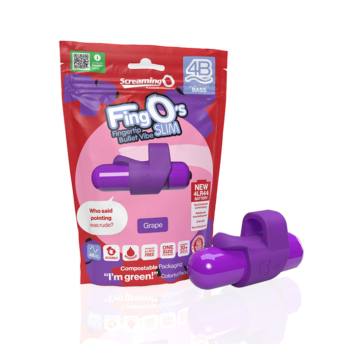 purple finger vibrator with package