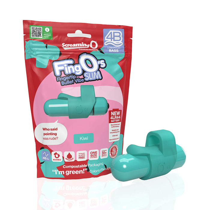 green finger vibrator with package