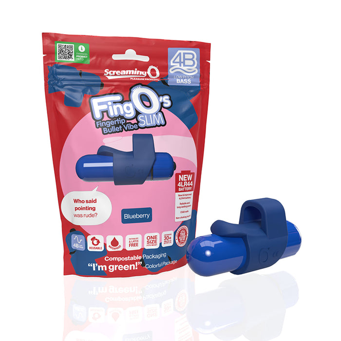 blue finger vibrator with package