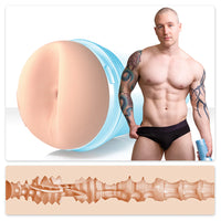 adult male star baxxx with molded fleshlight masturbator and texture chart
