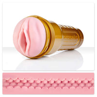 vagina masturbator with gold case with texture chart