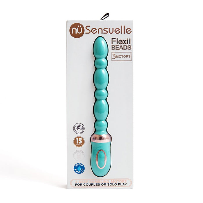 flexii anal beads turquoise by nu sensuelle source adult toys