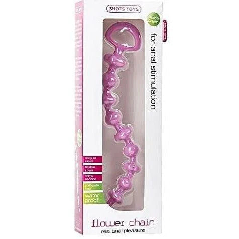 flower anal chain beads pink by shots source adult toys