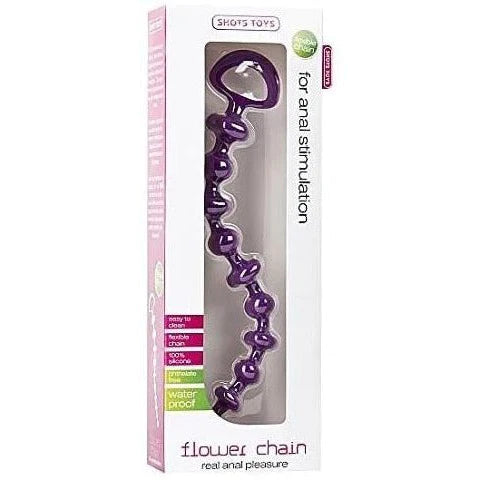 flower anal chain beads purple by shots source adult toys