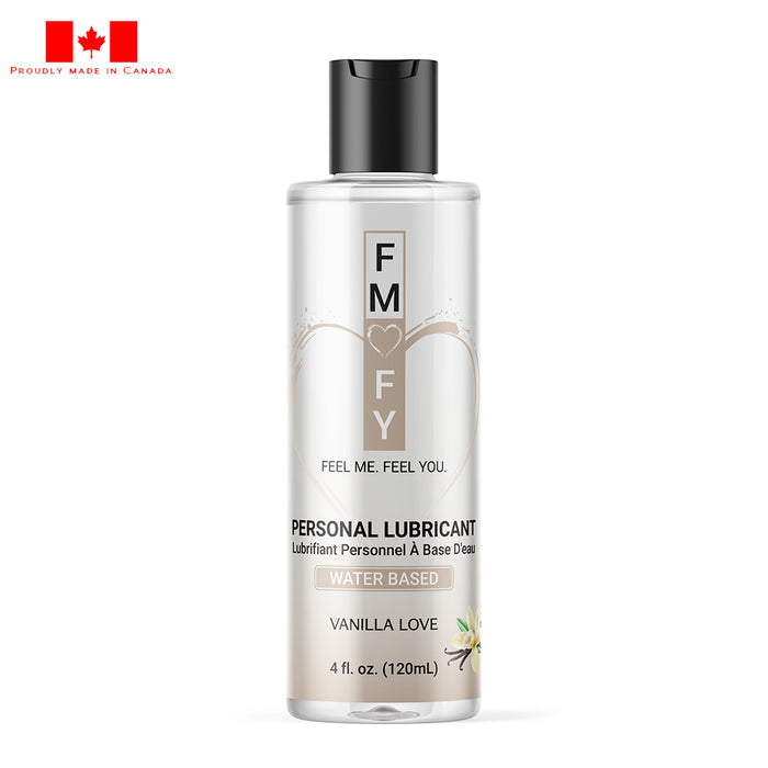 a bottle of fmfy vanilla love lubricant