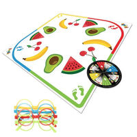 mat layout with spinner and glasses