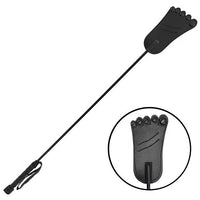 black foot riding crop on white background