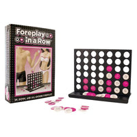 connect 4 style game with pink & white chips