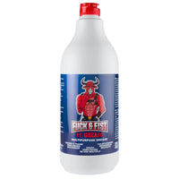 Bottle of FF Grease with a red cap on a white background