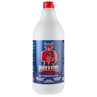 Bottle of FF Grease with a red cap on a white background