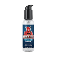 Bottle of Fuck & Fist water-based lubricant on a white background
