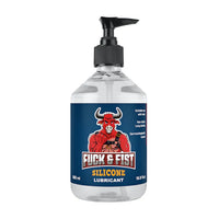 Silicone lubricant bottle with a red bull logo on a white background