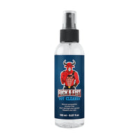 Spray bottle labeled 'Fuck & Fist Toy Cleaner' on a white background