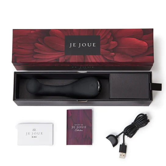 black vibrator with box and charger 