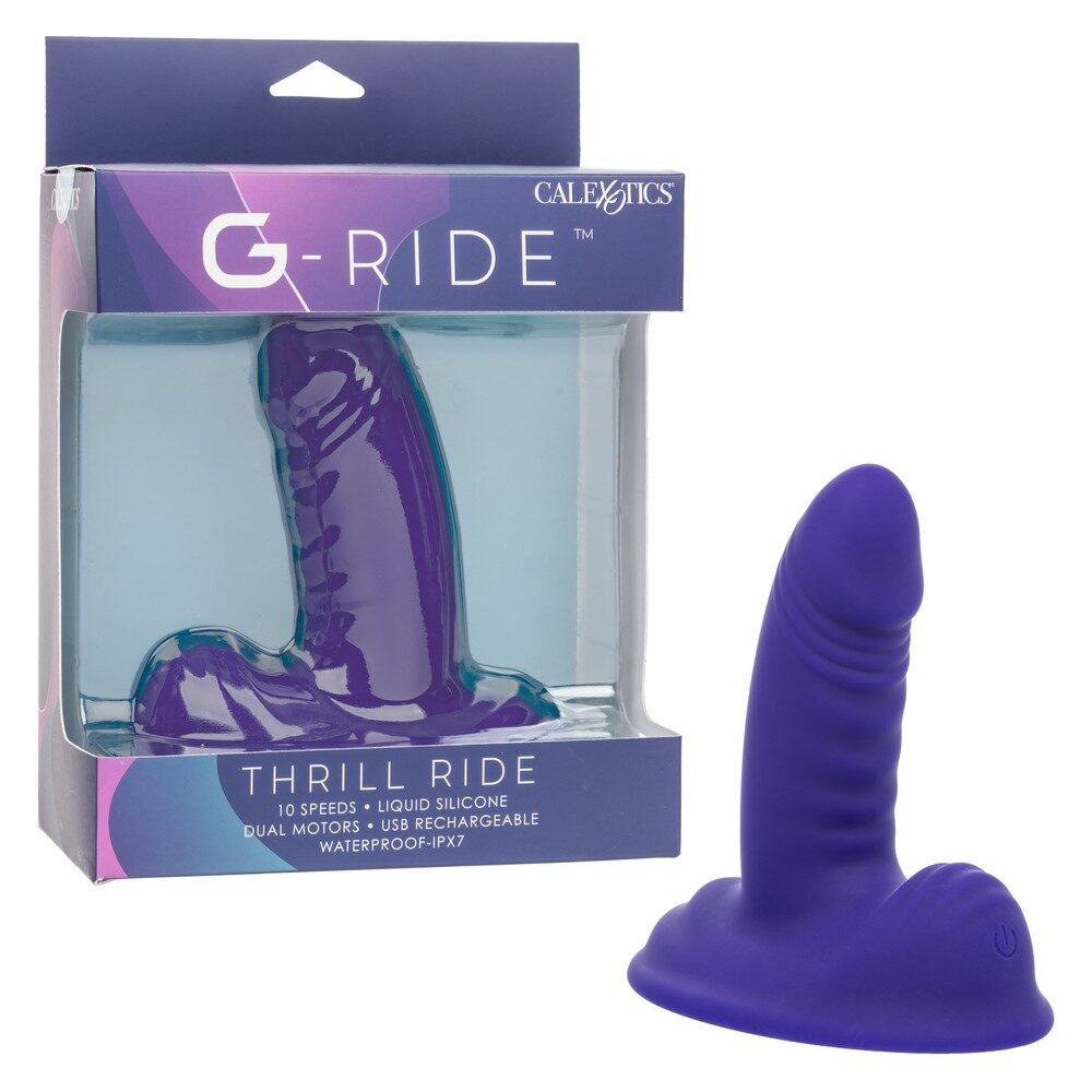 Purple G-Ride thrill ride product with packaging on a white background