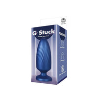 g stuck blue metallic anal plug with packaging