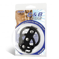 c&b gear plastic package with 3 ring rubber gates of hell connect by black leather