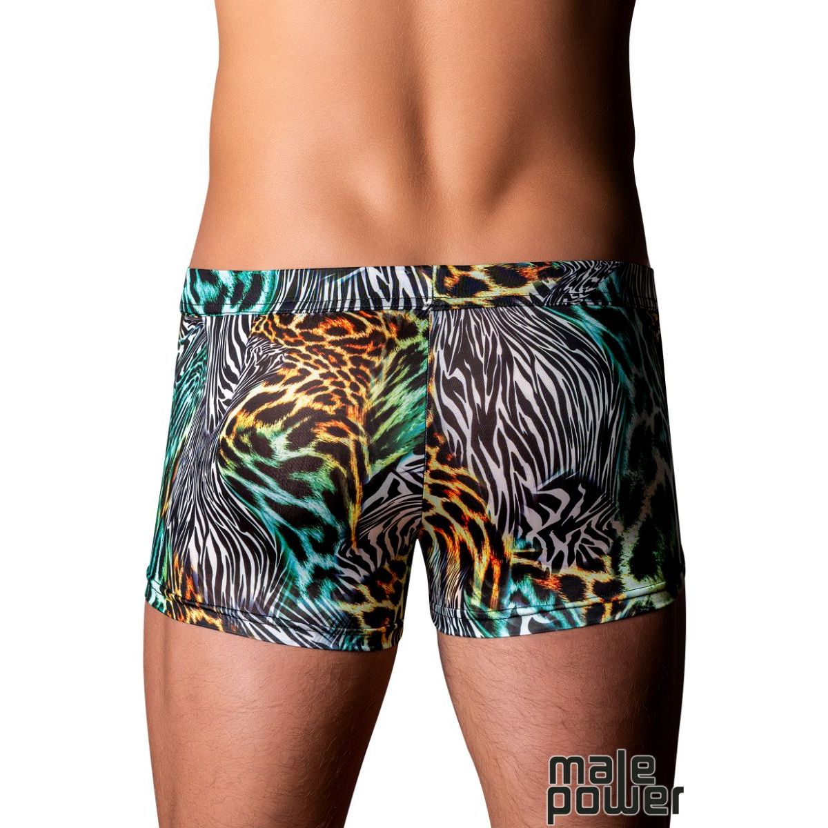 animal print mini short boxers for men back view