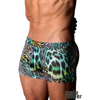 animal print mini short boxers for men front view