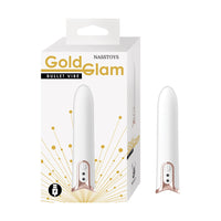 Nasstoys Gold Glam bullet vibe packaging on a white background