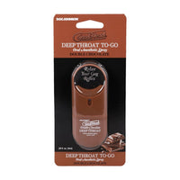 GoodHead Deep Throat To-Go Double Chocolate Oral Anesthetic Spray by Doc Johnson, 9 mL travel-size package.