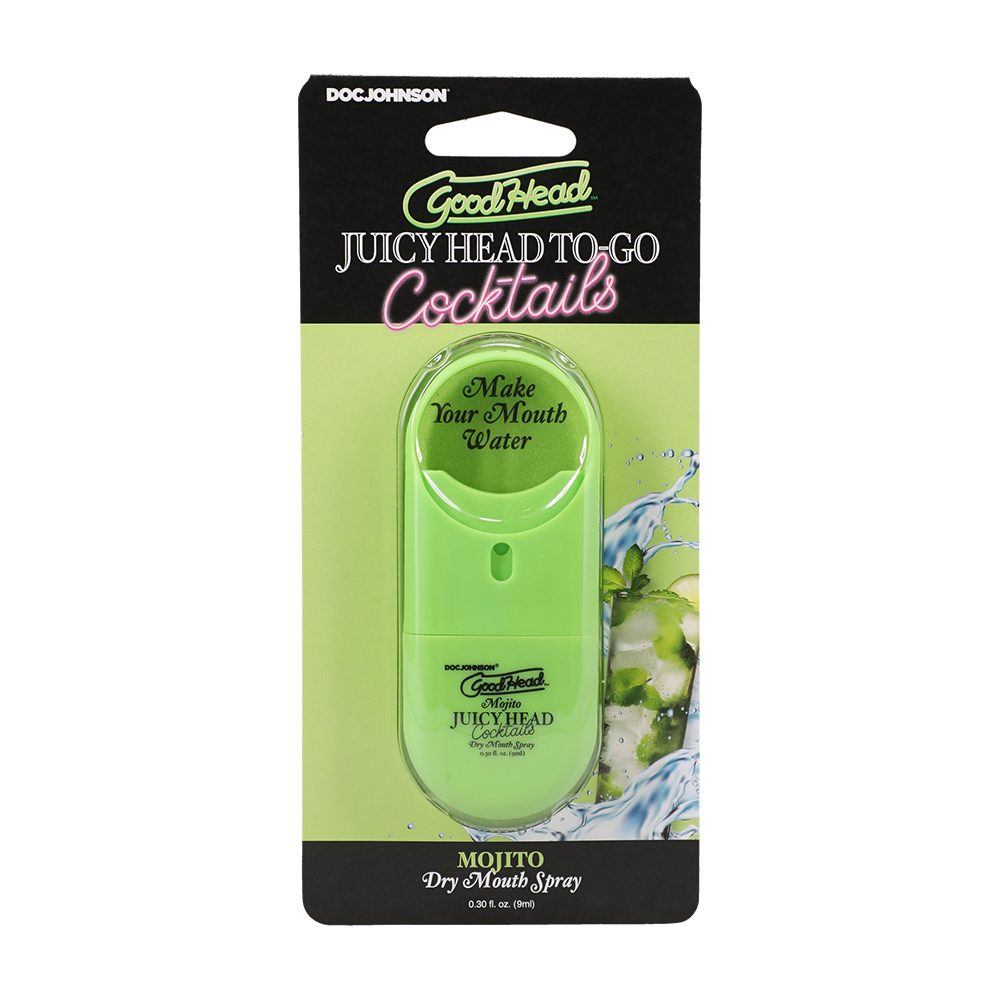 GoodHead Juicy Head to Go Cocktails Mojito dry mouth spray packaging on a white background