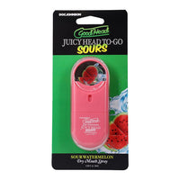 goodhead juicy head to go sours watermelon dry mouth spray pink spray on paper packaging
