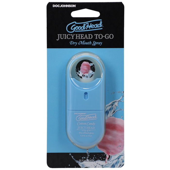 blue spray bottle of juicy head cotton candy