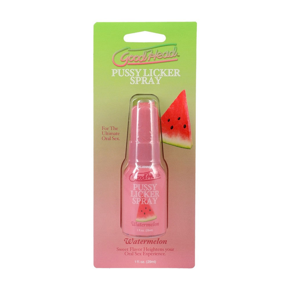 pink bottle of watermelon pussy lickers spray 