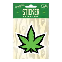 green weed leaf sticker in package