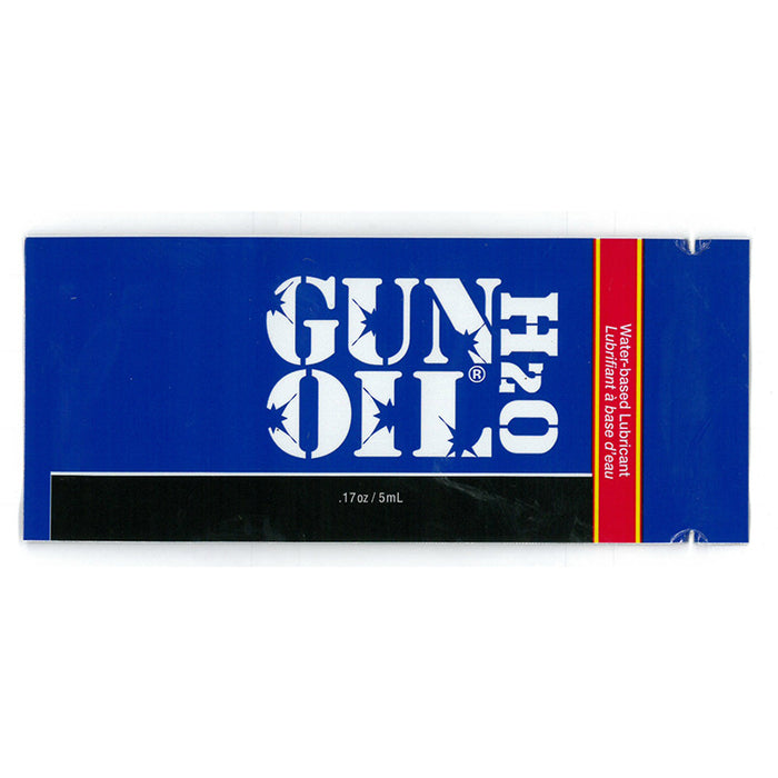 gun oil h20 lubricant in blue foil