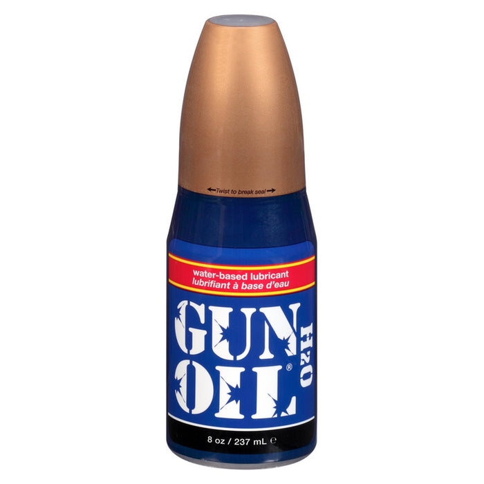 gun oil h20 lubricant in blue bottle